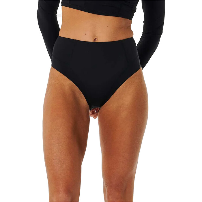 2024 Rip Curl Womens Mirage Ultimate High Cheeky Bikini Bottom 0B2WSW Black